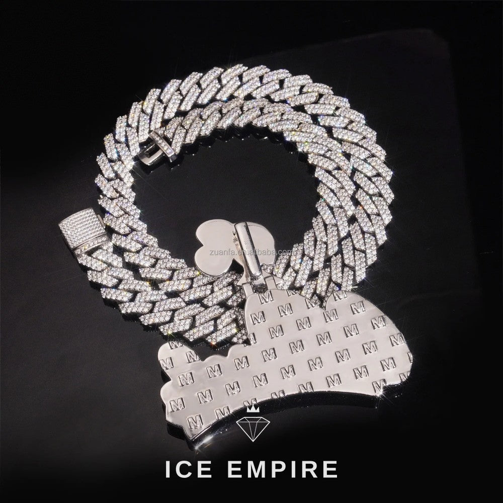 Iced Out 925 Silver Pendant