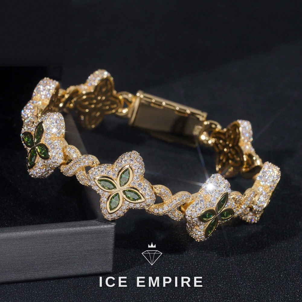 Iced Out Rose Gold Plated Moissanite Cuban Chain