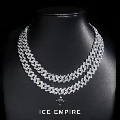 Iced Out Rose Gold Plated Moissanite Cuban Chain