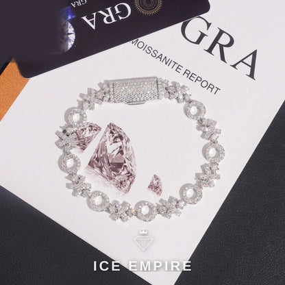 Iced Out 925 Silver Moissanite Cuban Chain