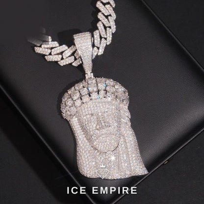 Iced Out Rose Gold Plated Moissanite Pendant