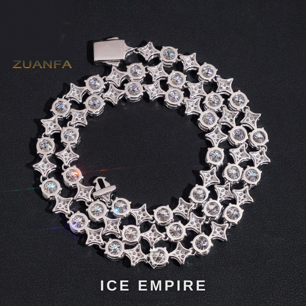Iced Out Rose Gold Plated Moissanite Cuban Chain