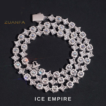 Iced Out Rose Gold Plated Moissanite Cuban Chain