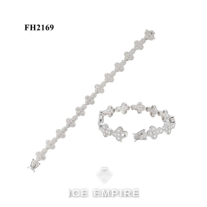 Iced Out Cross 925 Silver Moissanite Cuban Chain