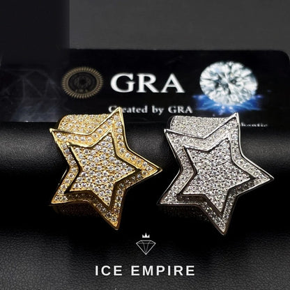 Iced Out 925 Silver Moissanite Ring