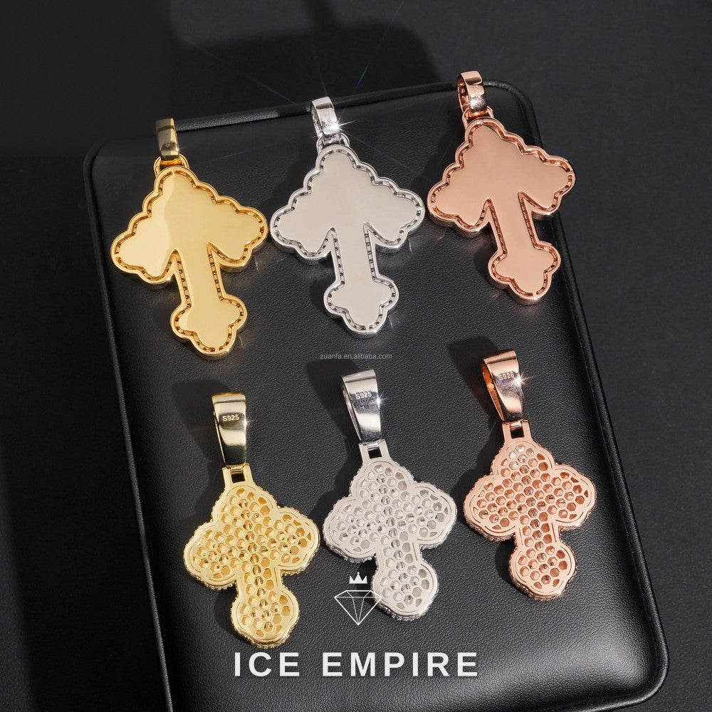 Iced Out Baguette 925 Silver Moissanite Pendant