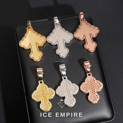 Iced Out Baguette 925 Silver Moissanite Pendant