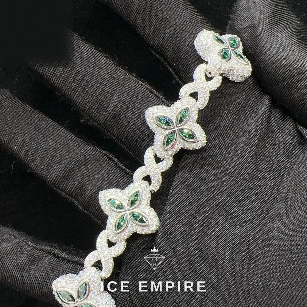 Iced Out Rose Gold Plated Moissanite Cuban Chain