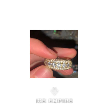 Iced Out 925 Silver Moissanite Ring
