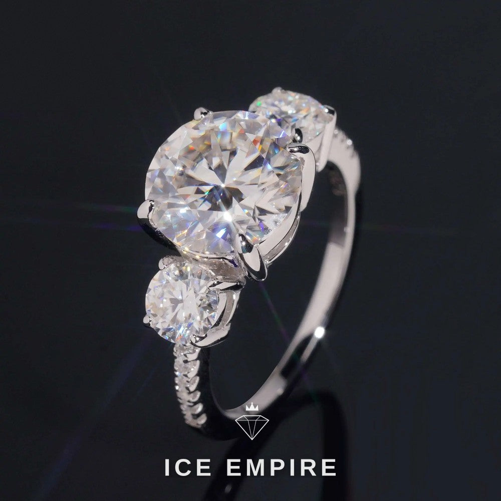 Iced Out Gold Plated Moissanite Wedding Band