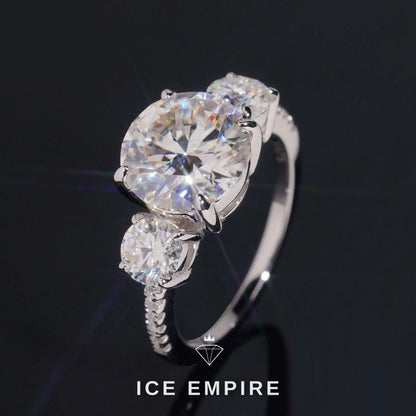 Iced Out Gold Plated Moissanite Wedding Band