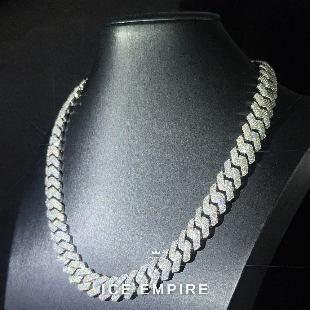 Iced Out Rose Gold Plated Moissanite Cuban Chain