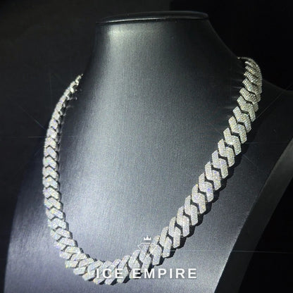 Iced Out Rose Gold Plated Moissanite Cuban Chain