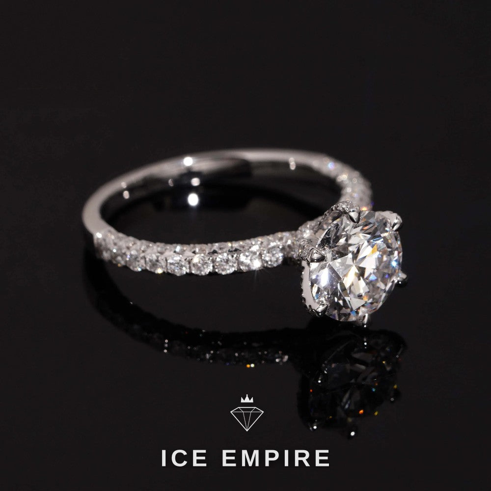 Iced Out Gold Plated Lab Grown Diamond Wedding Band