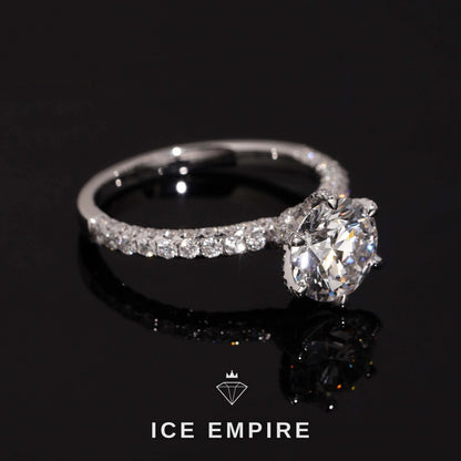 Iced Out Gold Plated Lab Grown Diamond Wedding Band