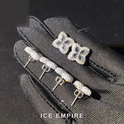 Iced Out 925 Silver Moissanite Earrings
