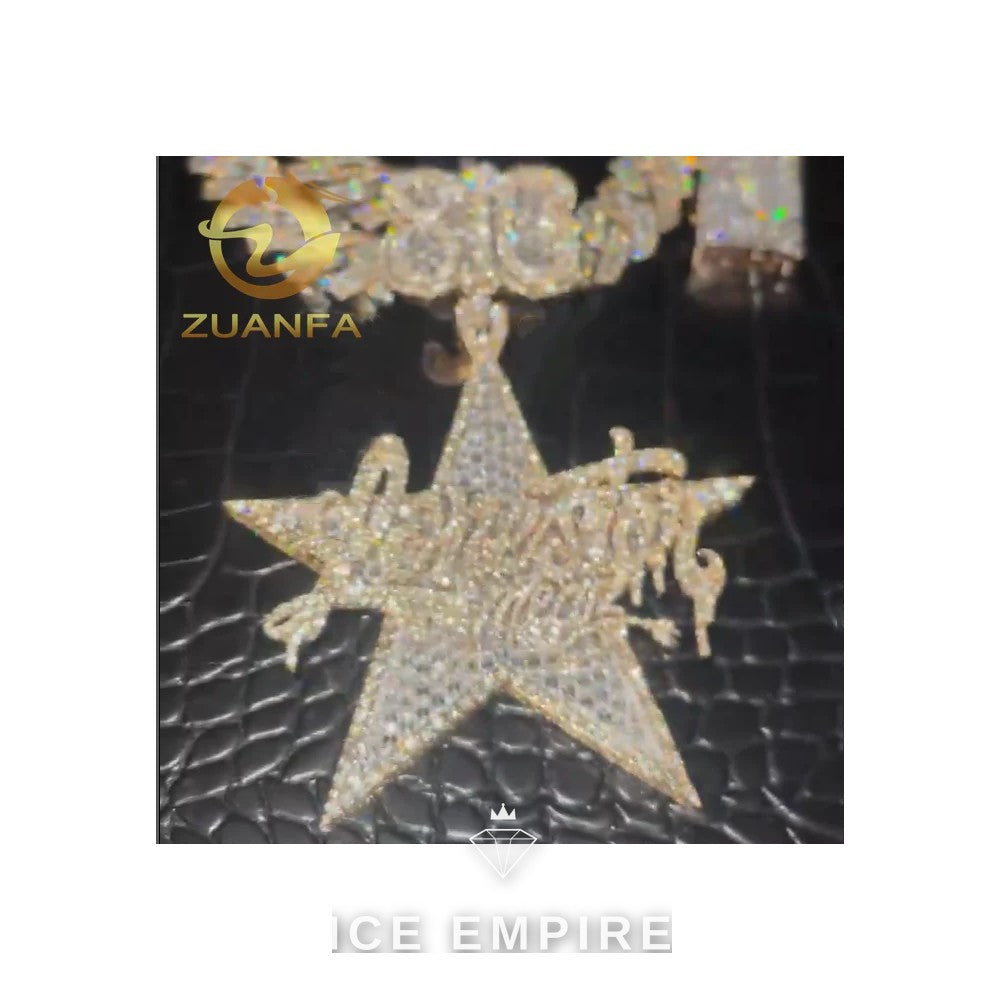 Iced Out Rose Gold Plated Moissanite Cuban Chain