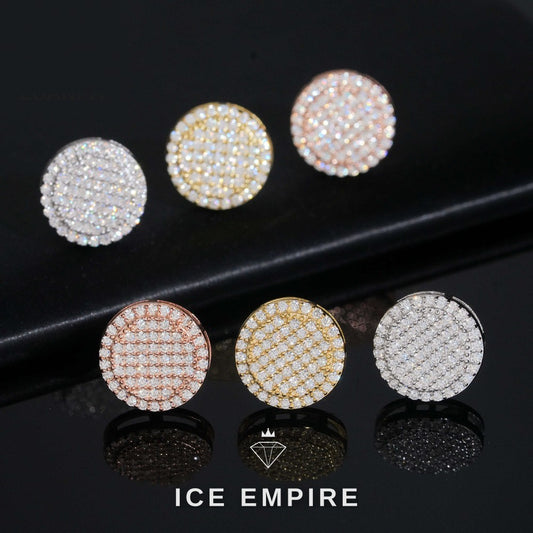 Iced Out 925 Silver Moissanite Stud Earrings