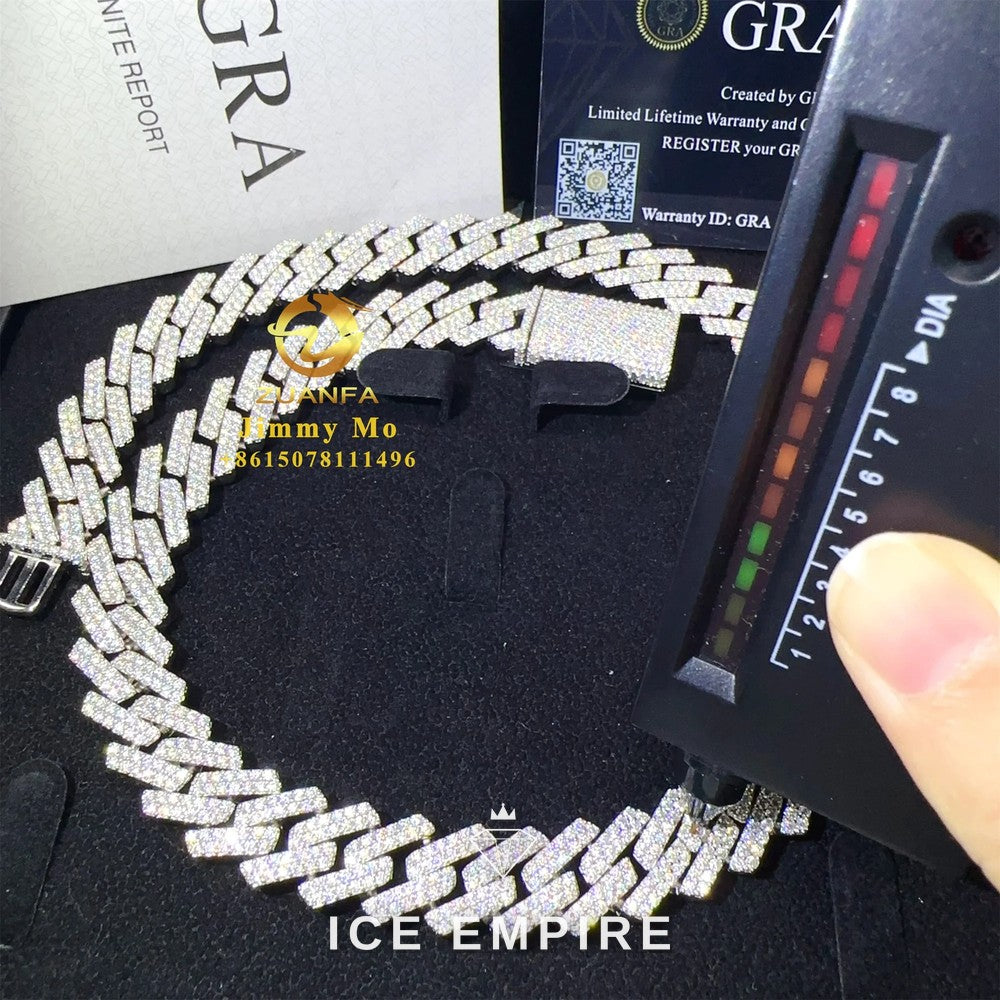 Iced Out Rose Gold Plated Moissanite Cuban Chain