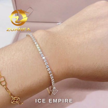 Iced Out Rose Gold Plated Moissanite Cuban Chain