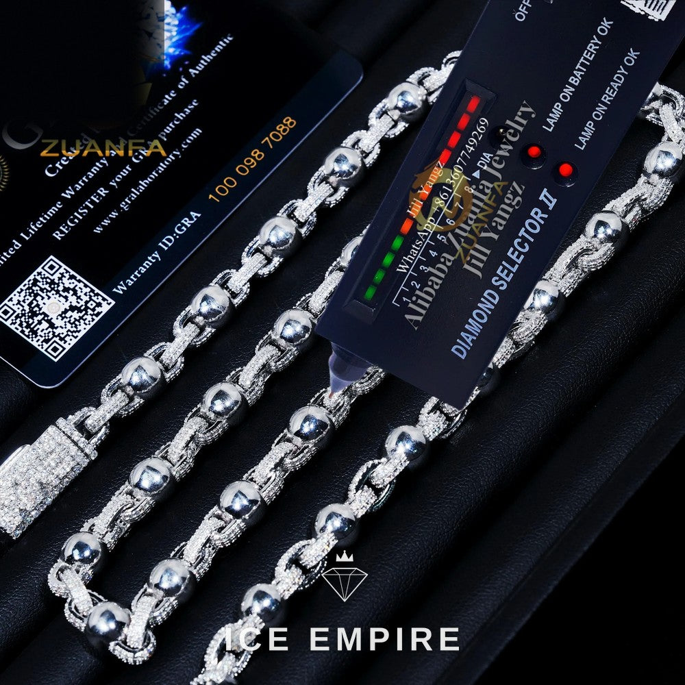 Iced Out Rose Gold Plated Moissanite Cuban Chain