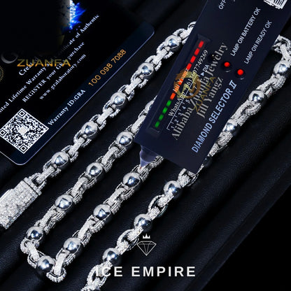 Iced Out Rose Gold Plated Moissanite Cuban Chain