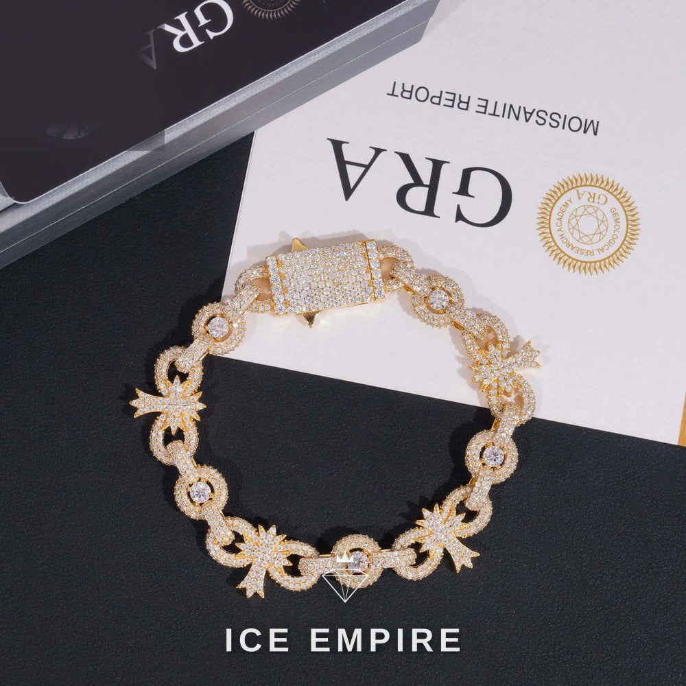 Iced Out Rose Gold Plated Moissanite Cuban Chain