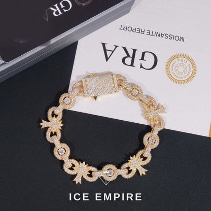 Iced Out Rose Gold Plated Moissanite Cuban Chain