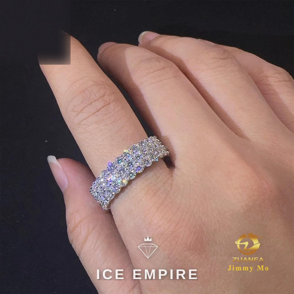 Iced Out Gold Plated Moissanite Ring