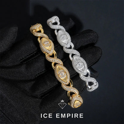 Iced Out Gold Plated Moissanite Cuban Chain
