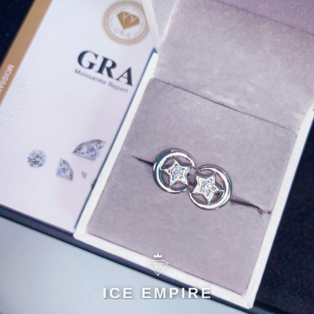 Iced Out 925 Silver Moissanite Earrings