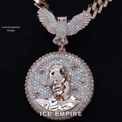 Iced Out Cross 925 Silver Moissanite Pendant