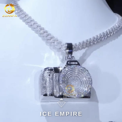 Iced Out Cross 925 Silver Moissanite Pendant