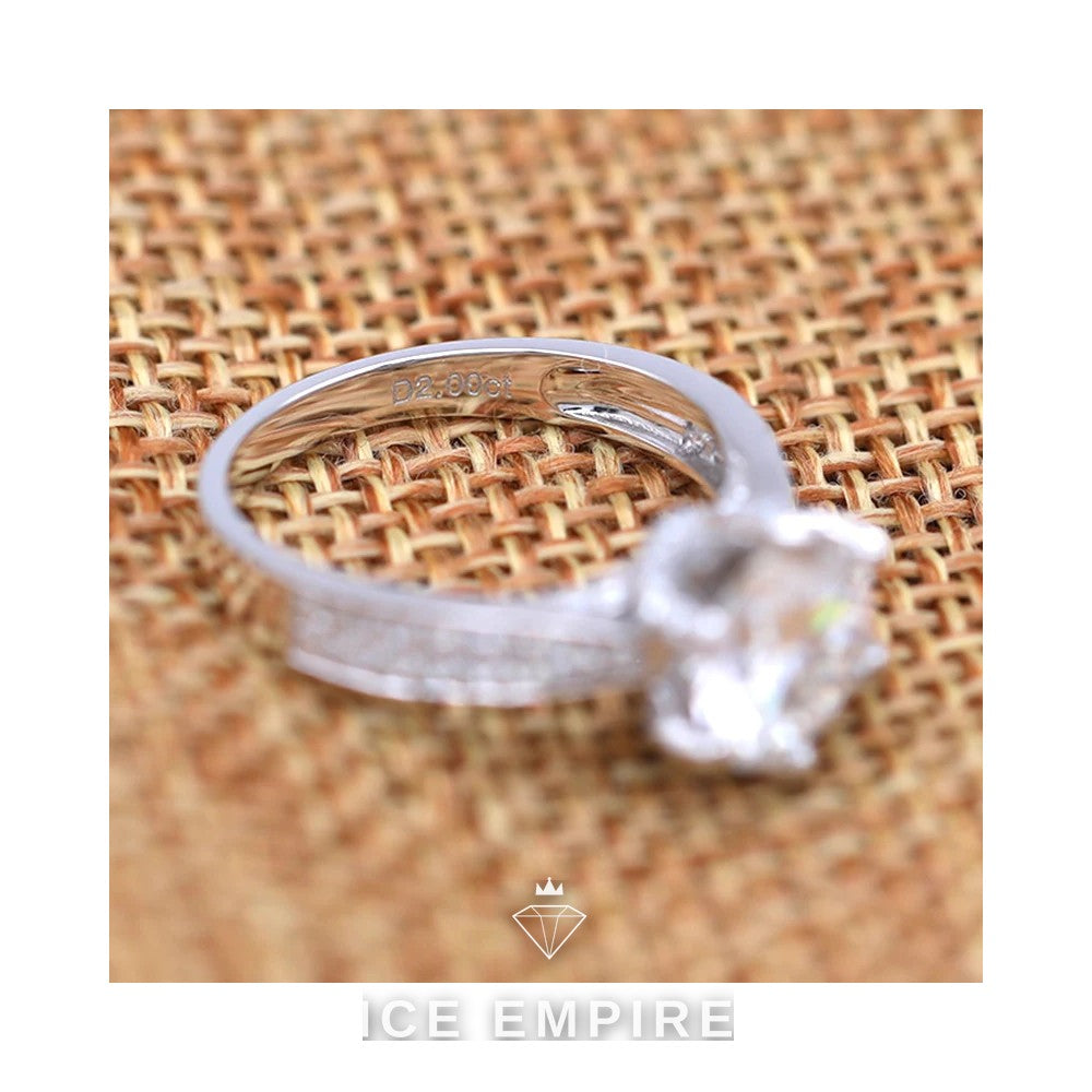 Iced Out 14K Gold Lab Grown Diamond Ring