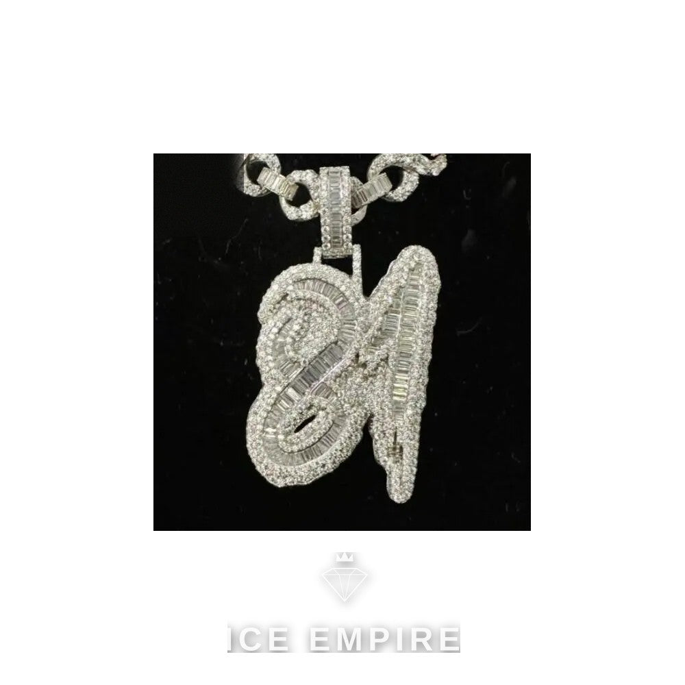 Iced Out Baguette Rose Gold Plated Cuban Chain