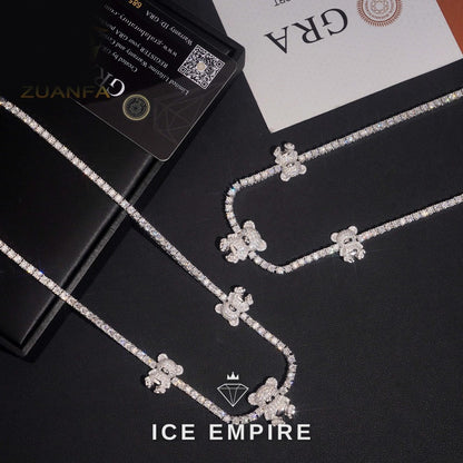 Iced Out Rose Gold Plated Moissanite Cuban Chain