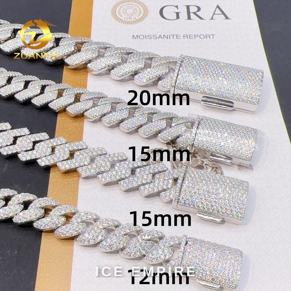 Iced Out Rose Gold Plated Moissanite Cuban Chain
