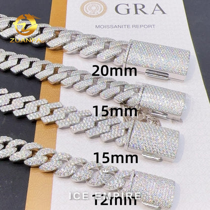 Iced Out Rose Gold Plated Moissanite Cuban Chain