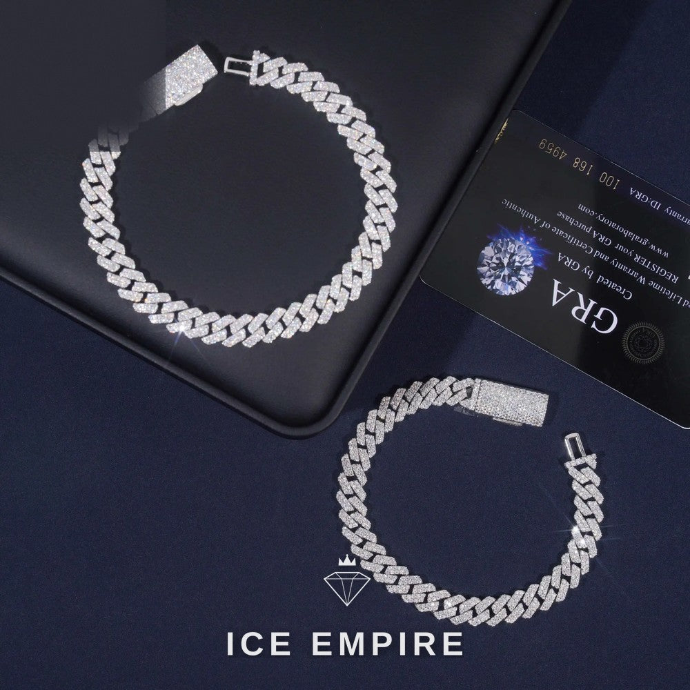 Iced Out Rose Gold Plated Moissanite Cuban Chain