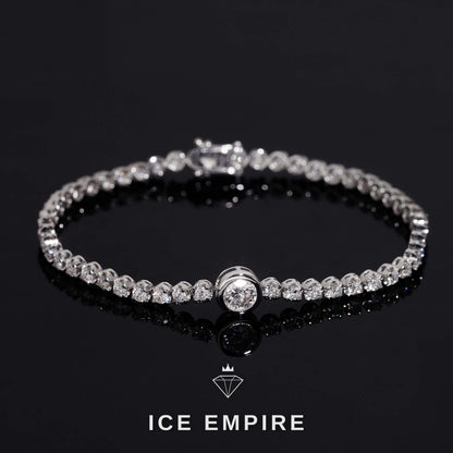 Iced Out 18K Gold Lab Grown Diamond Tennis Bracelet