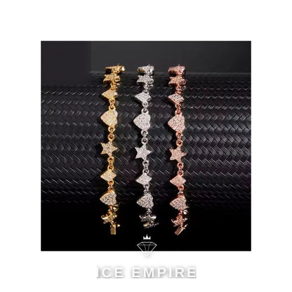 Iced Out Rose Gold Plated Moissanite Cuban Chain