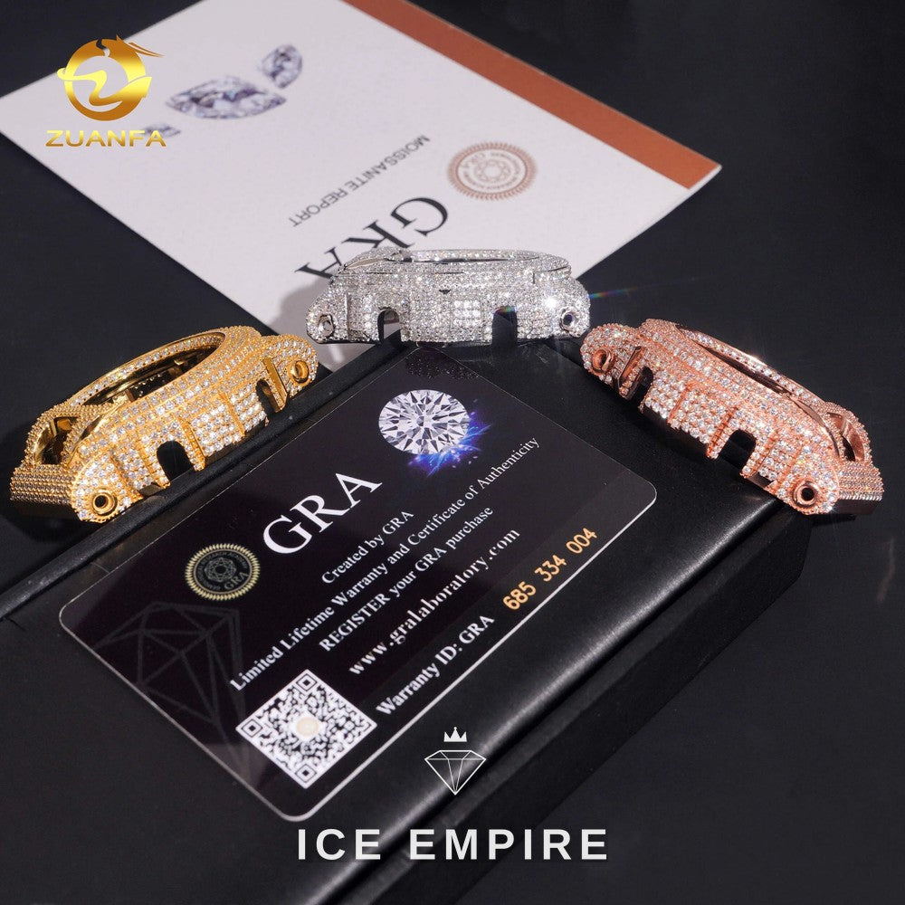 Iced Out 925 Silver Moissanite Watch