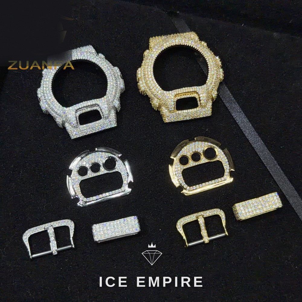 Iced Out 925 Silver Moissanite Watch