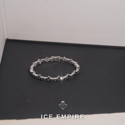 Iced Out Rose Gold Plated Moissanite Tennis Chain