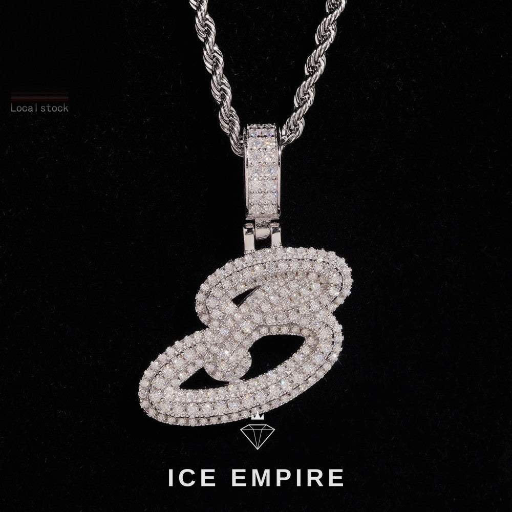 Iced Out Rose Gold Plated Moissanite Pendant
