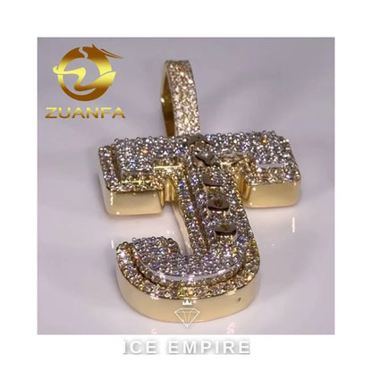 Iced Out 925 Silver Moissanite Pendant