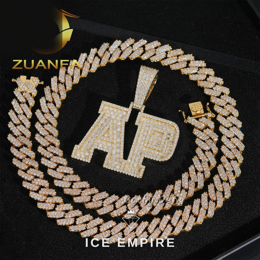 Iced Out Baguette Rose Gold Plated Cuban Chain