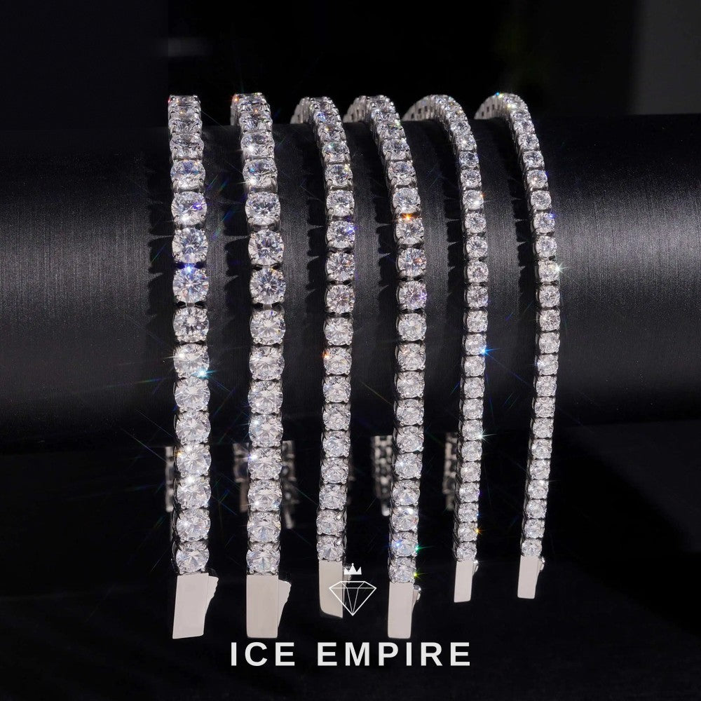 Iced Out Rose Gold Plated Tennis Chain