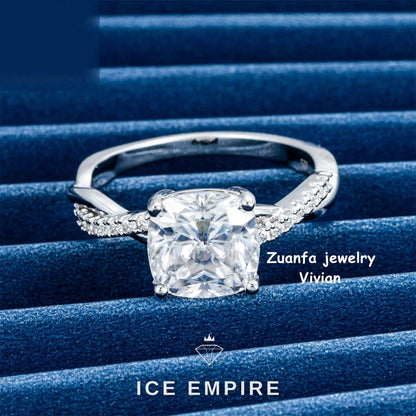 Iced Out Rose Gold Plated Moissanite Ring