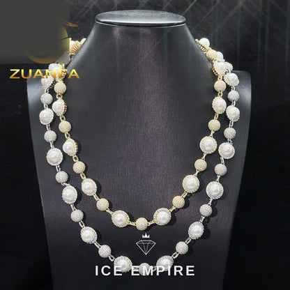 Iced Out Rose Gold Plated Moissanite Cuban Chain